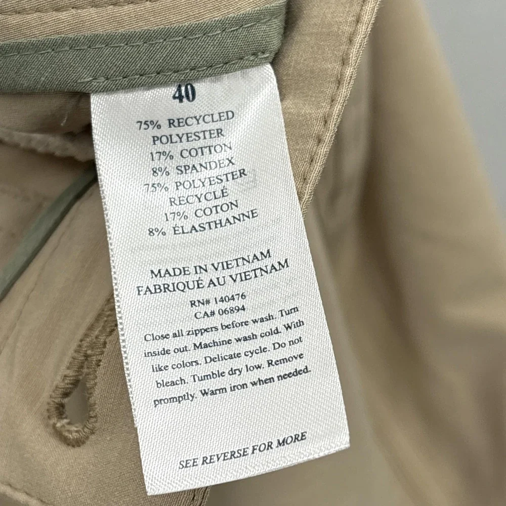 Faherty Shorts Mens 40 Beige All Day Chino Stretch Drawstring 8